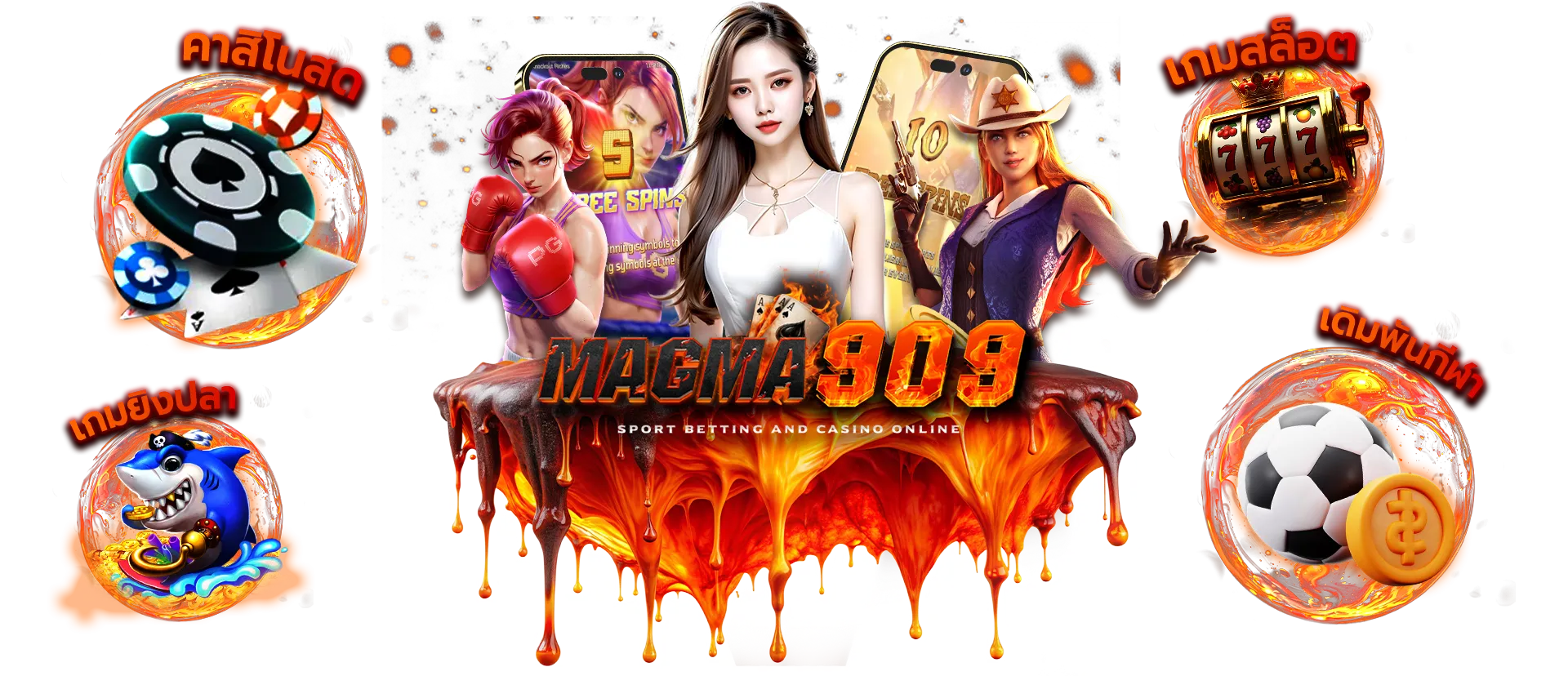 Magma909 รวมเกมฮิต สล็อต คาสิโน แทงบอลออนไลน์ ครบในเว็บเดียว